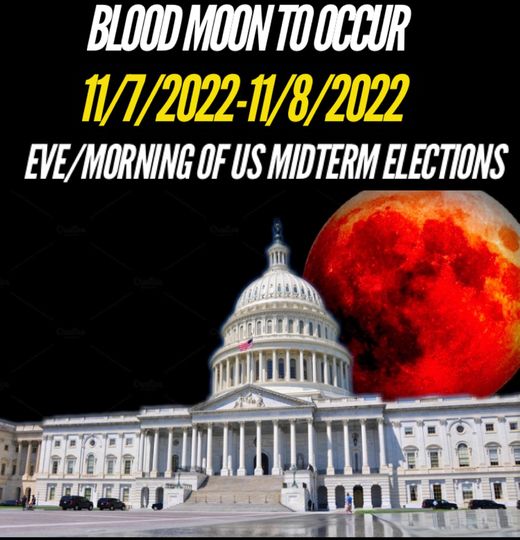 Blood Moon Lunar Eclipse to Occur on Evening & Morning of 2022 US Congressional Midterm Elections