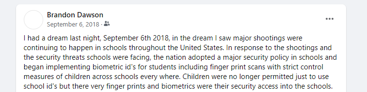 Prophetic Dream Major Security Changes Occurring in Schools Across the Nation
