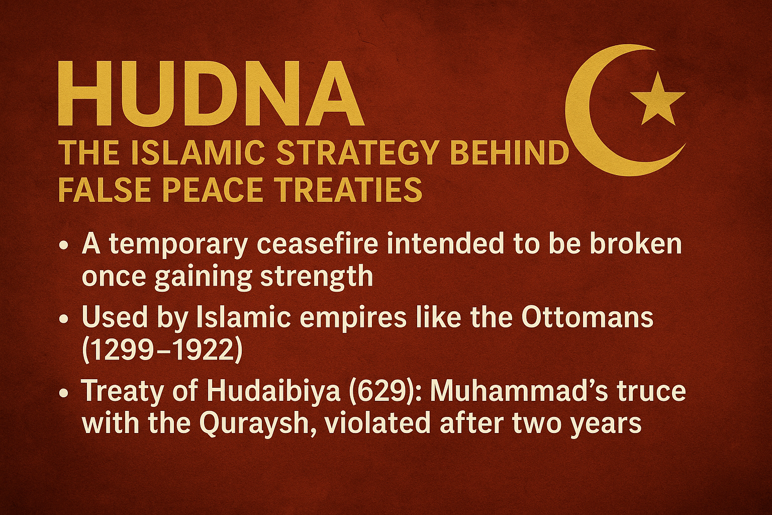 Hudna Islamic Tactic Overview
